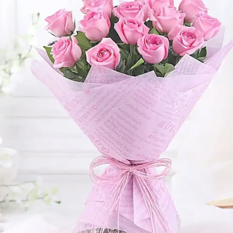 10 Pink Roses Pretty Blooms