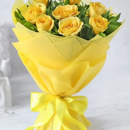 10 Yellow Roses Blooms